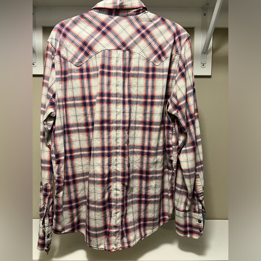 Plain Flannel Button Down Shirt - image 2